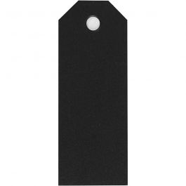 Manila Tags, black, size 3x8 cm, 220 g, 20 pc/ 1 pack [HOB-234012]