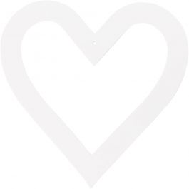 Heart Frame, white, size 18x18 cm, 230 g, 16 pc/ 1 pack [HOB-234652]