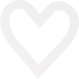 Heart Frame, white, size 18x18 cm, 230 g, 16 pc/ 1 pack [HOB-23465]