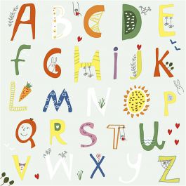 Table Napkins, Alphabet, size 33x33 cm, 20 pc/ 1 pack [HOB-234722]