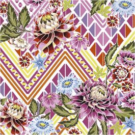 Table Napkins, flowers, size 33x33 cm, 20 pc/ 1 pack [HOB-234734]