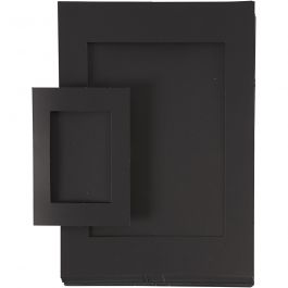 Picture Mount, black, size A4+A6 , 180 g, 2x60 pc/ 1 pack [HOB-23631]