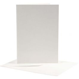 Cards And Envelopes, off-white, card size 12,5x17,5 cm, envelope size 14x19 cm, 10 set/ 1 pack [HOB-23706]