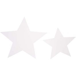 Stars, white, size 7,3+10 cm, 240 g, 40 pc/ 1 pack [HOB-23851]