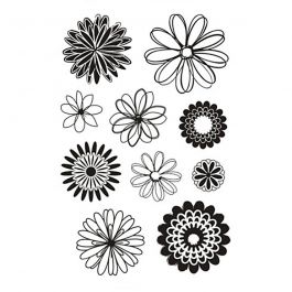 Clear Stamps, flowers, 11x15,5 cm, 1 sheet [HOB-240015]