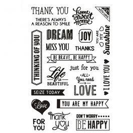 Clear Stamps, English words, 11x15,5 cm, 1 sheet [HOB-240016]