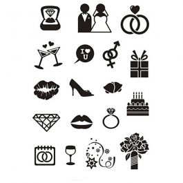 Clear Stamps, wedding, 11x15,5 cm, 1 sheet [HOB-240017]
