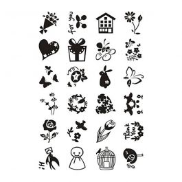 Clear Stamps, small sweet greetings, 11x15,5 cm, 1 sheet [HOB-240018]