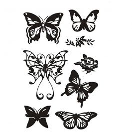 Clear Stamps, butterflies, 11x15,5 cm, 1 sheet [HOB-240021]