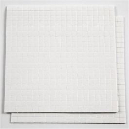 3D Foam Pads, white, size 5x5 mm, thickness 1 mm, 2 sheet/ 1 pack [HOB-24638]