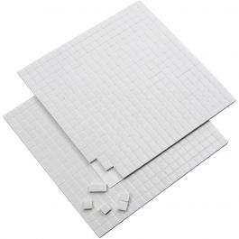 3D Foam Pads, white, size 5x5 mm, thickness 2 mm, 2 sheet/ 1 pack [HOB-24639]