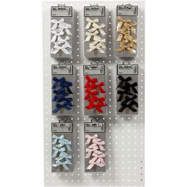 Metal Paperclips, assorted colours, size 40x70 mm, 8x10 pack/ 1 pack [HOB-24710]