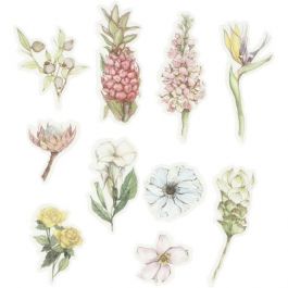 Masking tape stickers, flowers, size 25-60 mm, 30 pc/ 1 pack [HOB24751]