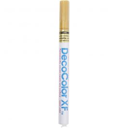 Deco permanent marker, gold, line 1,2 mm, 1 pc [HOB-25034]
