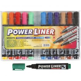 Power Liner, assorted colours, line 1,5-3 mm, 12 pc/ 1 pack [HOB-25042]