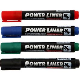 Power Liner, black, blue, green, red, 4 pc/ 1 pack [HOB-25044]