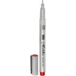 Medallion Pen, red, line 0,3 mm, 1 pc [HOB-25051]
