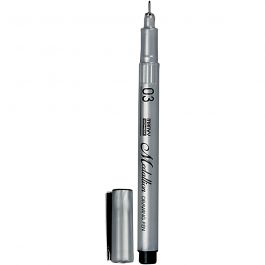 Medallion Pen, black, line 0,3 mm, 1 pc [HOB-25052]