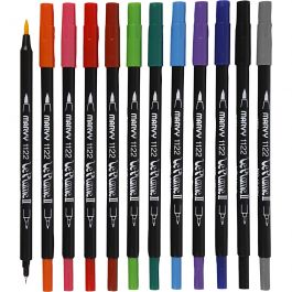 Le Plume II Pens, bold colours, 12 pc/ 1 pack [HOB-25082]