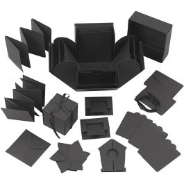 Explosion box, black, size 7x7x7,5+12x12x12 cm, 1 pc [HOB-25378]