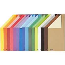 Color Bar Card, A4, 210x297 mm, 250 g, 16 ass sheets/ 1 pack [HOB-25420]
