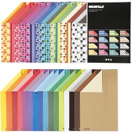 Color Bar Card, assorted colours, A4, 210x297 mm, 250 g, 32x10 sheet/ 1 pack [HOB-25467]