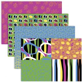 Decoupage Paper, happy colours, 25x35 cm, 17 g, 4x2 sheet/ 1 pack [HOB-254820]