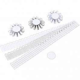 Paper Rosettes, D: 8 cm, 160 g, 6 pc/ 1 pack [HOB-25680]