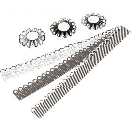 Paper Rosettes, D: 8 cm, 160 g, 6 pc/ 1 pack [HOB-25681]