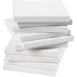 Stretched Canvas, white, depth 1,6 cm, size 15x15 cm, 280 g, 80 pc/ 1 pack [HOB-25744]