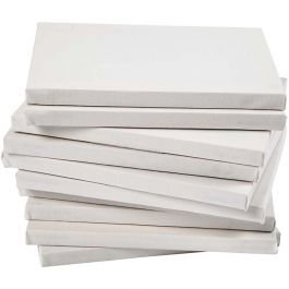 Stretched Canvas, white, depth 1,6 cm, size 18x24 cm, 280 g, 40 pc/ 1 pack [HOB-25746]