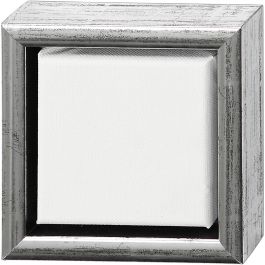 ArtistLine Canvas with frame, white, antique silver, depth 3 cm, size 14x14 cm, 1 pc [HOB-257500]