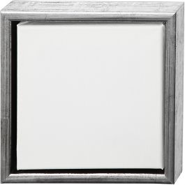 ArtistLine Canvas with frame, white, antique silver, depth 3 cm, size 24x24 cm, 1 pc [HOB-257520]