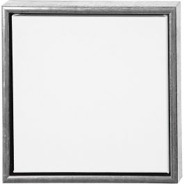 ArtistLine Canvas with frame, white, antique silver, depth 3 cm, size 34x34 cm, 1 pc [HOB-25755]