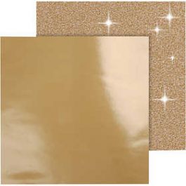 mayoオーダーページ•*¨*•.¸¸♬ Design Paper, gold, 30,5x30,5 cm, 120+128 g, 2 sheet/ 1 pack