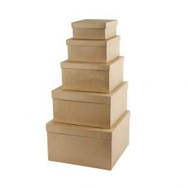 Square Hat Boxes, 5 pc/ 1 set [HOB-26465]