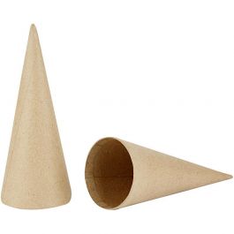 Cone, H: 20 cm, D: 8 cm, 5 pc/ 1 pack [HOB-265061]