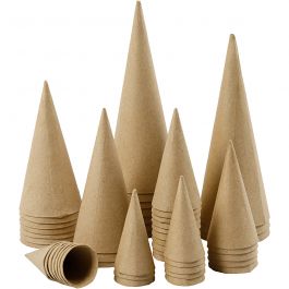 Cone, H: 8-20 cm, D: 4-8 cm, 50 pc/ 1 pack [HOB-26549]