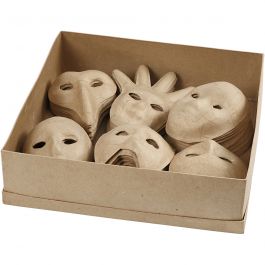 Masks, H: 12-21 cm, 6x10 pc/ 1 pack [HOB-26713]