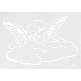 Flexible Stencil ,  A4 , angel, 1pc [HOB-26972]