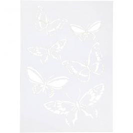 Flexible Stencil ,  A4 , butterfly, 1pc [HOB-26973]