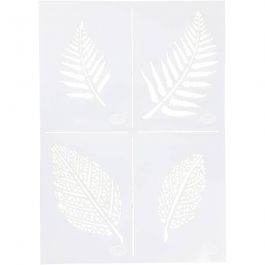 Flexible Stencil ,  A4 , leaves, 1pc [HOB-26974]