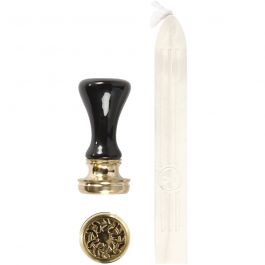 Wax Seal Set, mother-of-pearl, D: 17 mm, 1 set [HOB-270280]