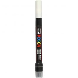 Posca Marker, white, no. PCF350, line 1-10 mm, brush, 1 pc [HOB-271052]