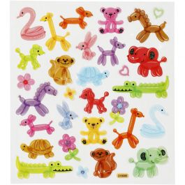 Fancy Glitter Stickers, balloon animals, 15x16,5 cm, 1 sheet [HOB-27186]