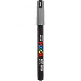 Posca Marker, silver, no. PC-1MR, line 0,7 mm, extra-fine, 1 pc [HOB-272805]