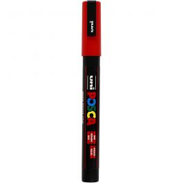 Posca Marker, red, no. PC-3M, line 0,9-1,3 mm, fine, 1 pc [HOB-274040]