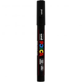 Posca Marker, black, no. PC-3M, line 0,9-1,3 mm, fine, 1 pc [HOB-274046]