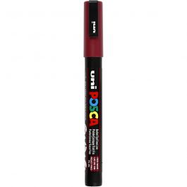 Uni Posca Marker, line width: 0,9-1,3 mm,  PC-3M , red wine, fine, 1pc [HOB-274050]