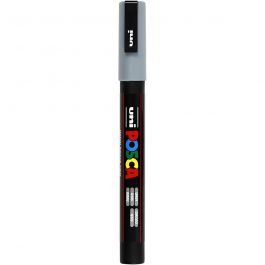 Posca Marker, grey, no. PC-3M, line 0,9-1,3 mm, fine, 1 pc [HOB-274095]